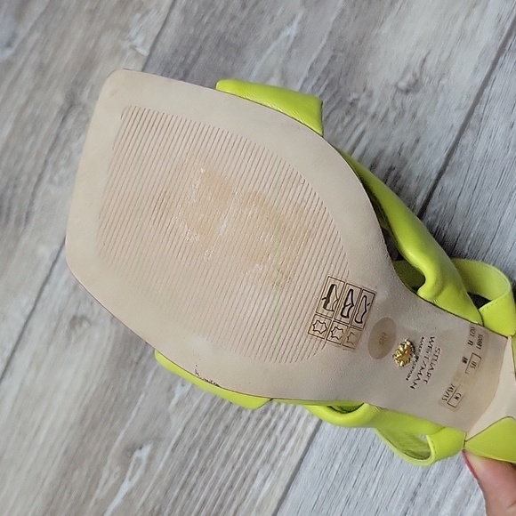 Stuart Weitzman Size 8 Pistachio Playa Ankle Strap 100 Knot Sandal - Picture 10 of 14